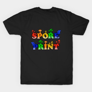 Spore Print, abstract mushroom art T-Shirt